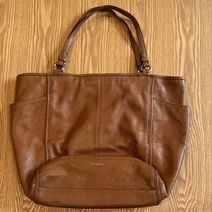 Coach Tan Leather Tote Bag